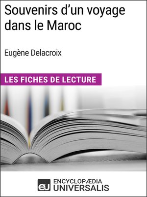 cover image of Souvenirs d'un voyage dans le Maroc d'Eugène Delacroix